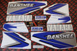 Vito's vinyl decal graphics kit 14MIL sticker Yamaha Banshee BLUE WHITE 1998 1