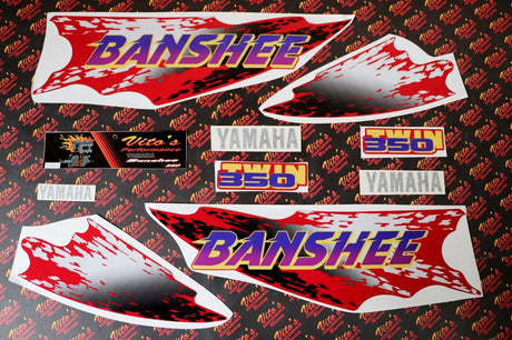 Vito's vinyl decal graphics kit 14MIL sticker Yamaha Banshee RED YELLOW 1996 1