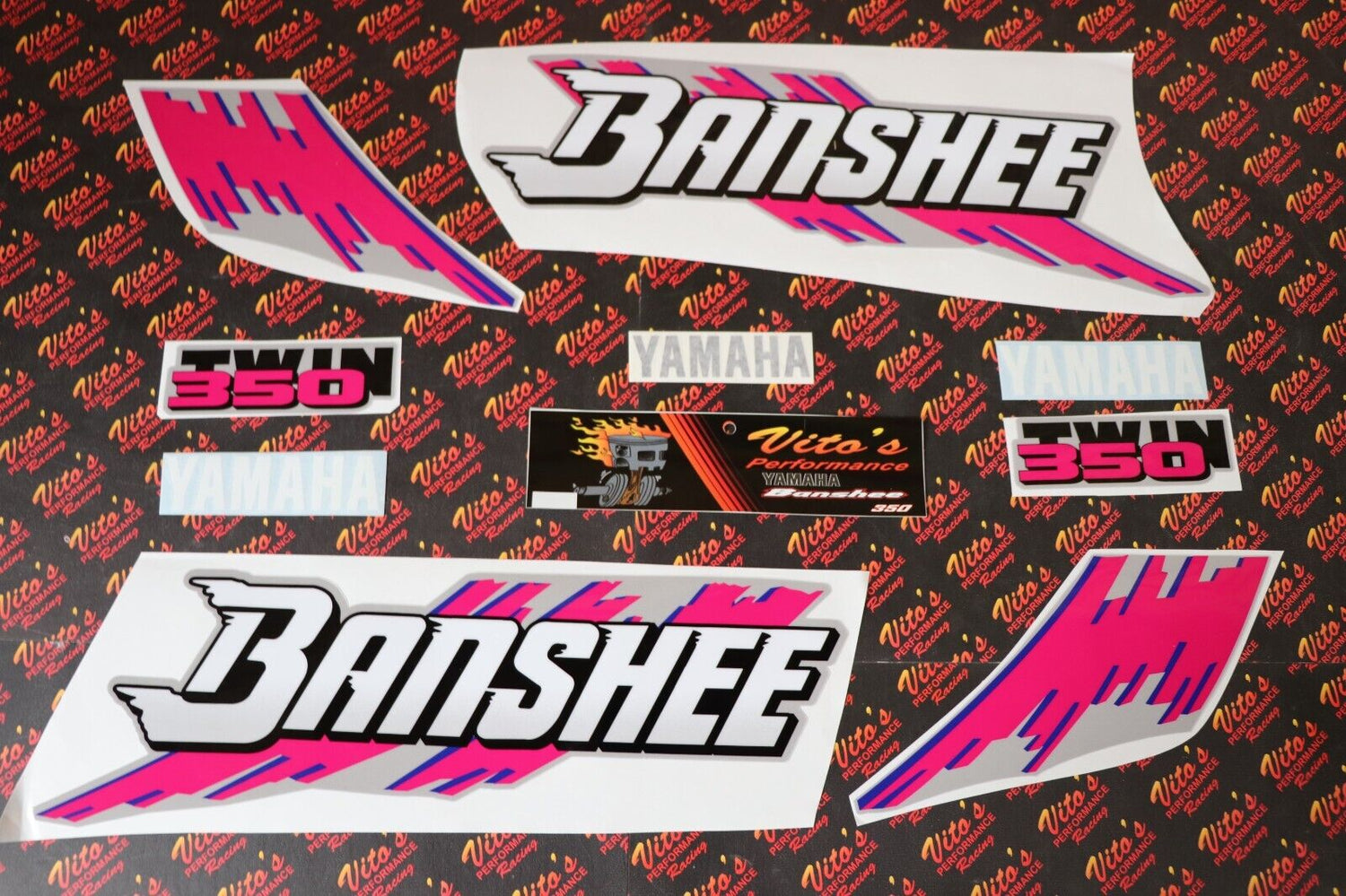 Vito's vinyl decal graphics kit 14MIL sticker Yamaha Banshee GRAY BLUE 1991 1