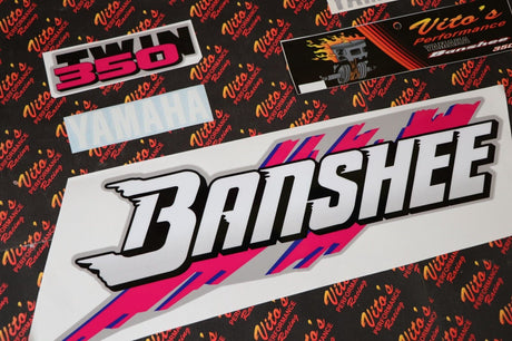Vito's vinyl decal graphics kit 14MIL sticker Yamaha Banshee GRAY BLUE 1991 3