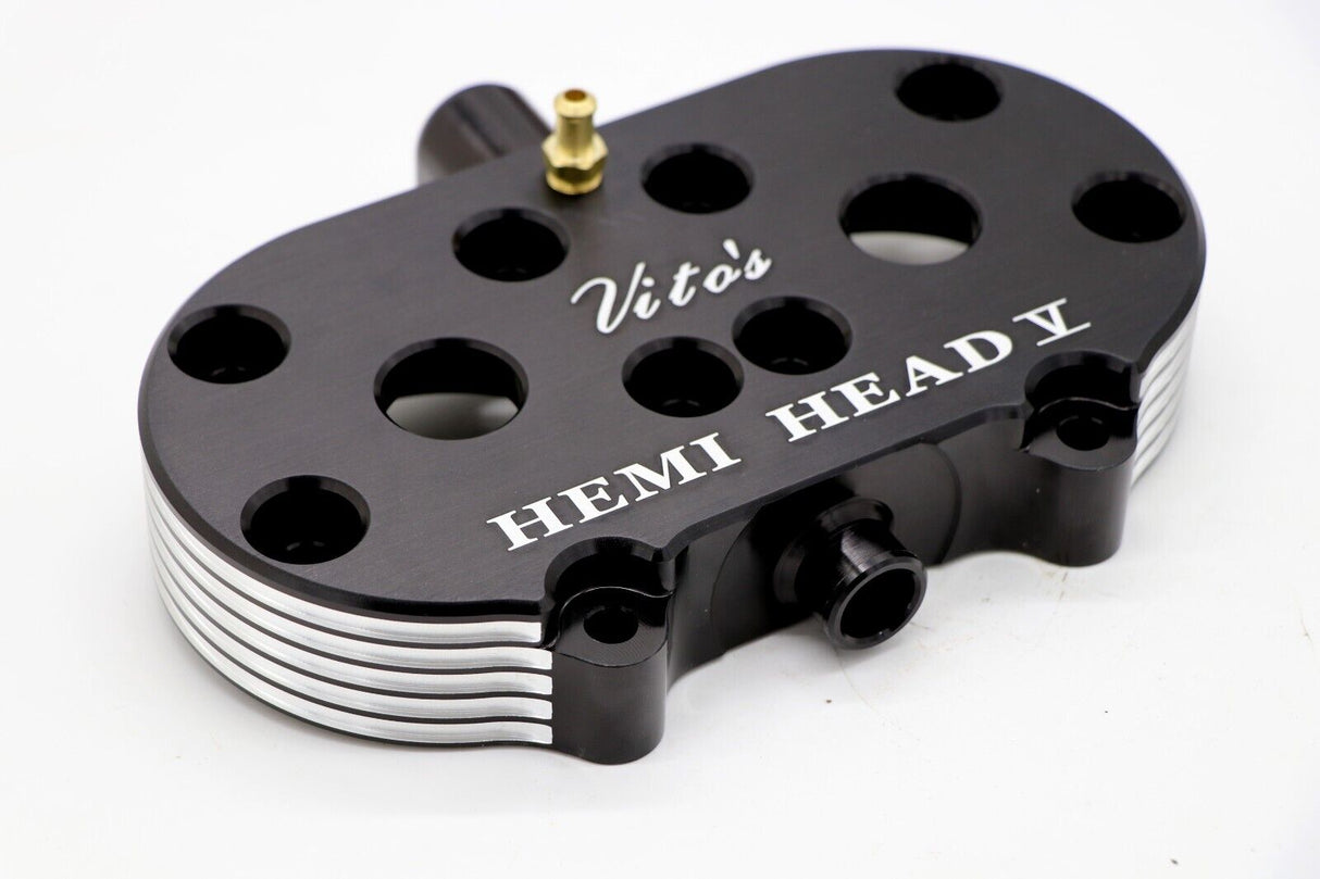 Vito's HEMI HEAD billet aluminum + cool head nuts o-ring kit Banshee 87-06 BLACK 5