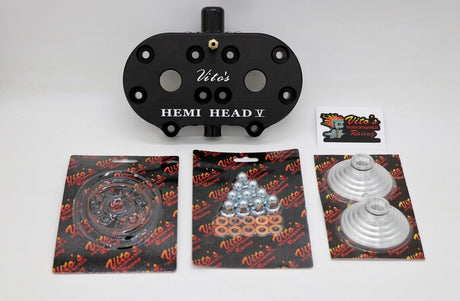 Vito's HEMI HEAD billet aluminum cool 1987-2006 Banshee + DOMES BLACK 21cc 2