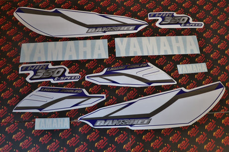 Vito's vinyl decal graphics kit 14MIL sticker Yamaha Banshee BLUE WHITE 2002 1