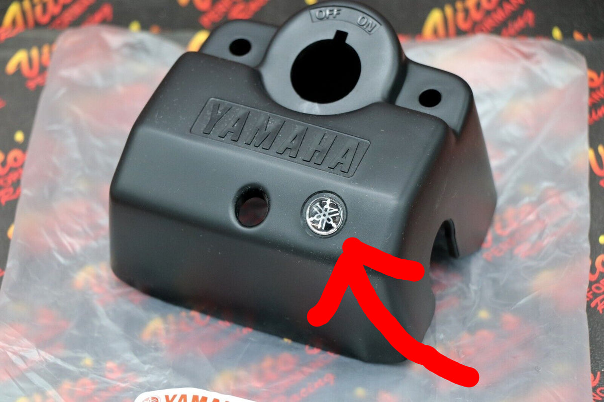 LOGO EMBLEM for handlebar key switch plastic stem cover Yamaha Banshee Blaster 2