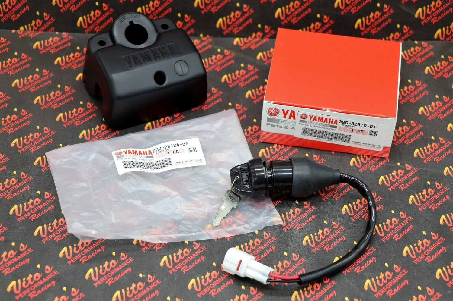 NEW OEM key on/off switch + factory plastic bezel YAMAHA Banshee 1995-2001 1