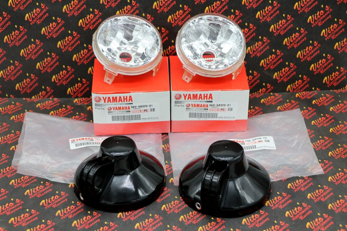 2 x headlight lens body buckets assembly OEM factory Yamaha Banshee Warrior 1