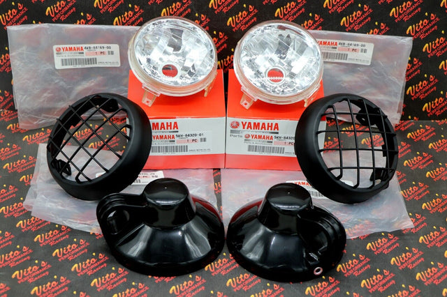 2 x headlight lens grill body bucket assembly OEM factory Yamaha Banshee Warrior 1