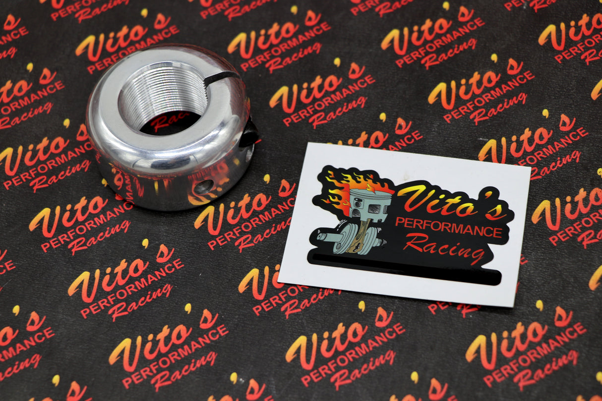 NEW LOCKING AXLE NUT Billet polished aluminum Yamaha Banshee 350 / Blaster 200 3