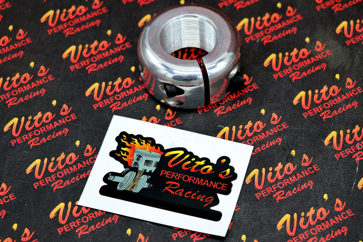 NEW LOCKING AXLE NUT Billet polished aluminum Yamaha Banshee 350 / Blaster 200 5