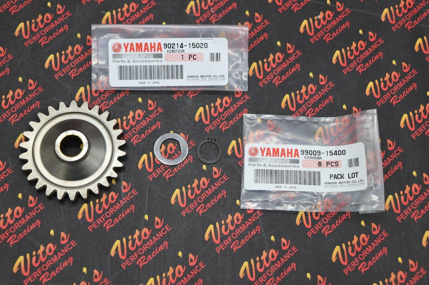 NEW Idler Gear + OEM circlip c-clip clip + washer Yamaha Banshee kicker 1