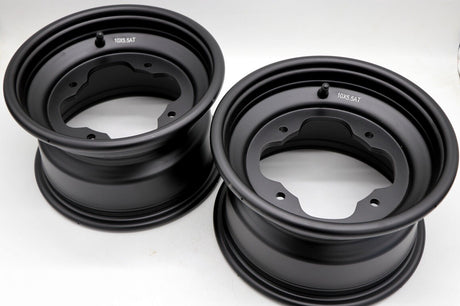 2 x 10" front aluminum wheels rims 4x156 Yamaha Banshee Raptor 700 YFZ450r BLACK 2