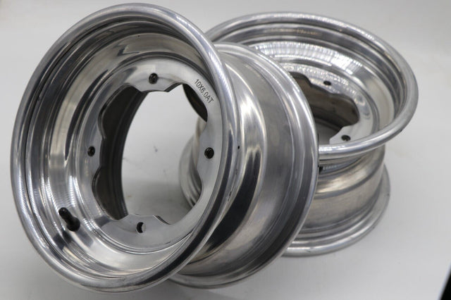 2 x 10" front aluminum wheels rims 4x156 Yamaha Banshee Raptor YFZ450r POLISHED 1