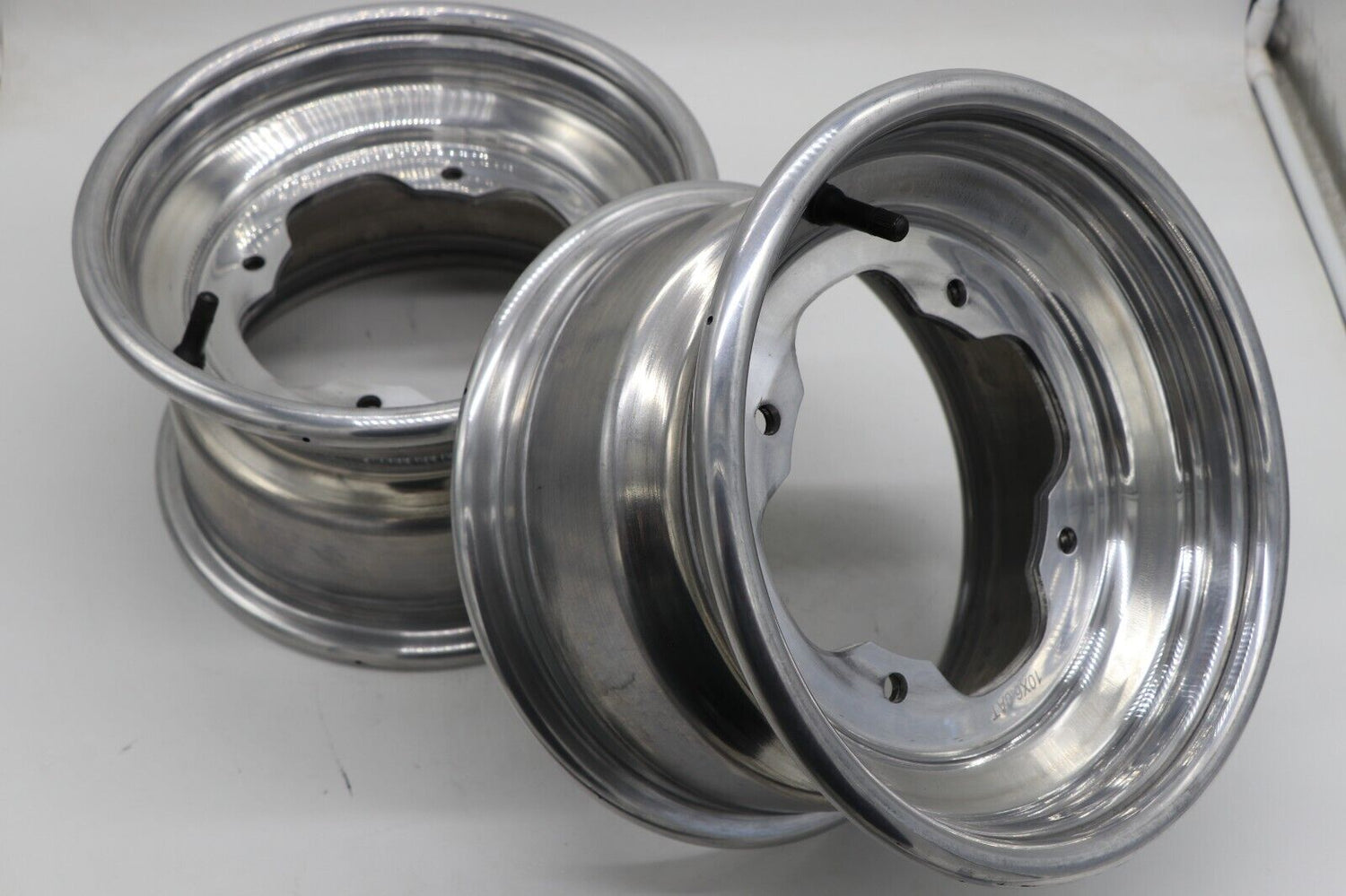 2 x 10" front aluminum wheels rims 4x156 Yamaha Banshee Raptor YFZ450r POLISHED 2