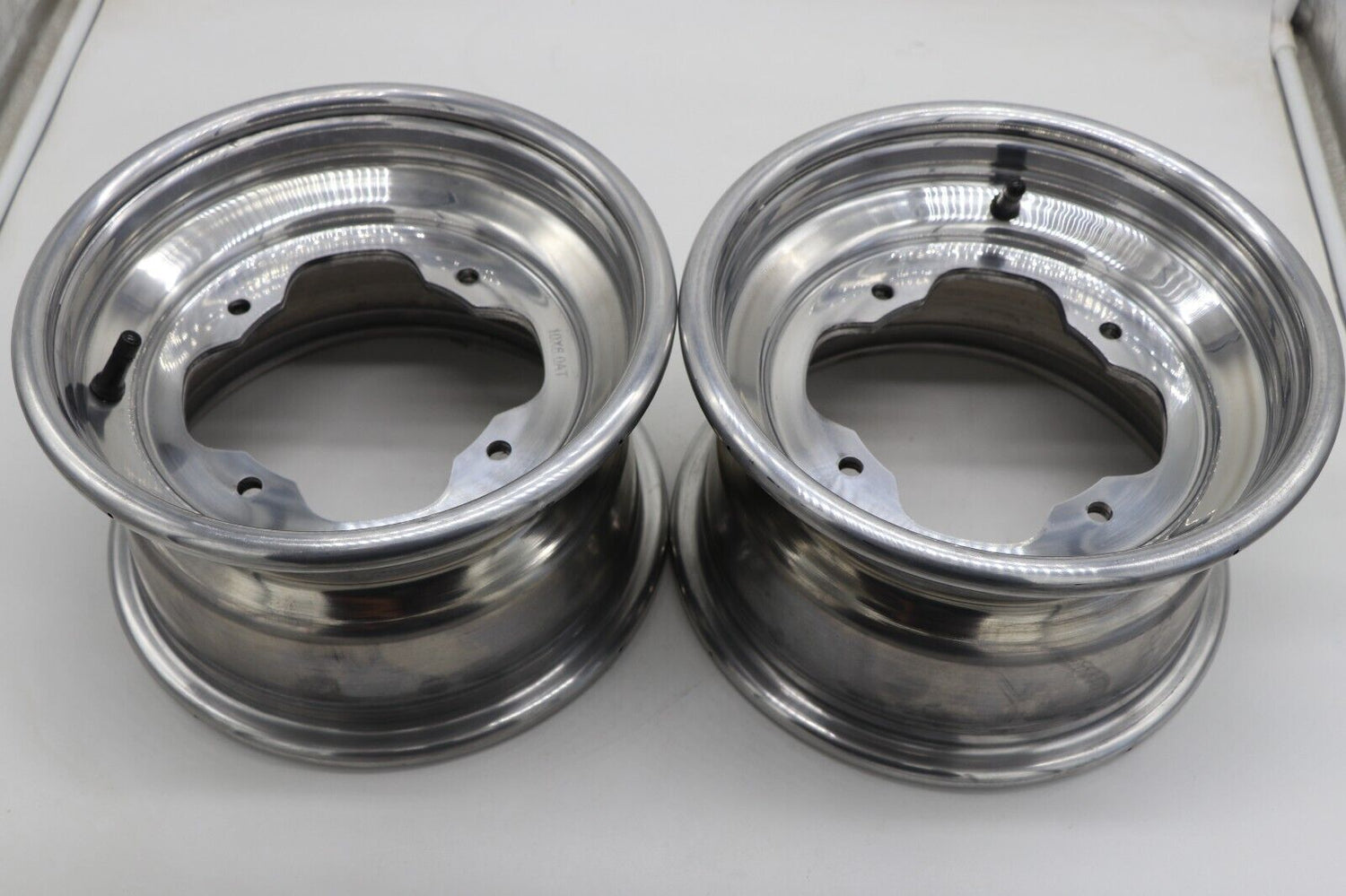 2 x 10" front aluminum wheels rims 4x156 Yamaha Banshee Raptor YFZ450r POLISHED 5