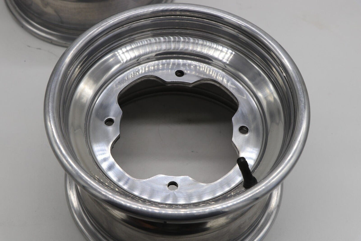 2 x 10" front aluminum wheels rims 4x156 Yamaha Banshee Raptor YFZ450r POLISHED 9