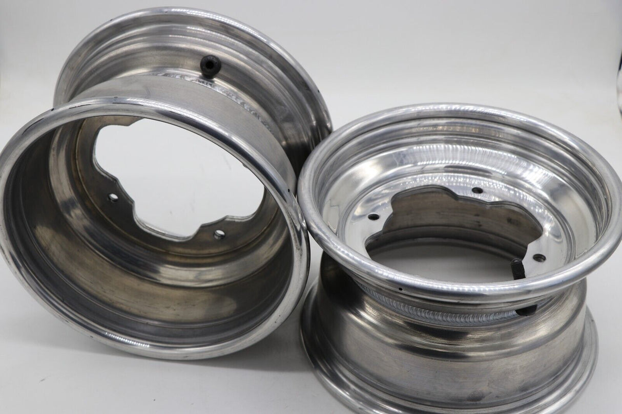 2 x 10" front aluminum wheels rims 4x156 Yamaha Banshee Raptor YFZ450r POLISHED 11