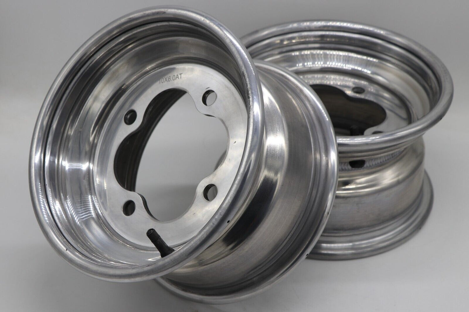 2 x 10" front aluminum wheels rims 4x144 HONDA 450r 400EX 300EX 250EX POLISHED 4