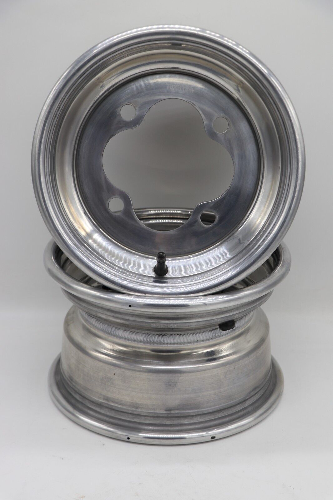 2 x 10" front aluminum wheels rims 4x144 HONDA 450r 400EX 300EX 250EX POLISHED 8