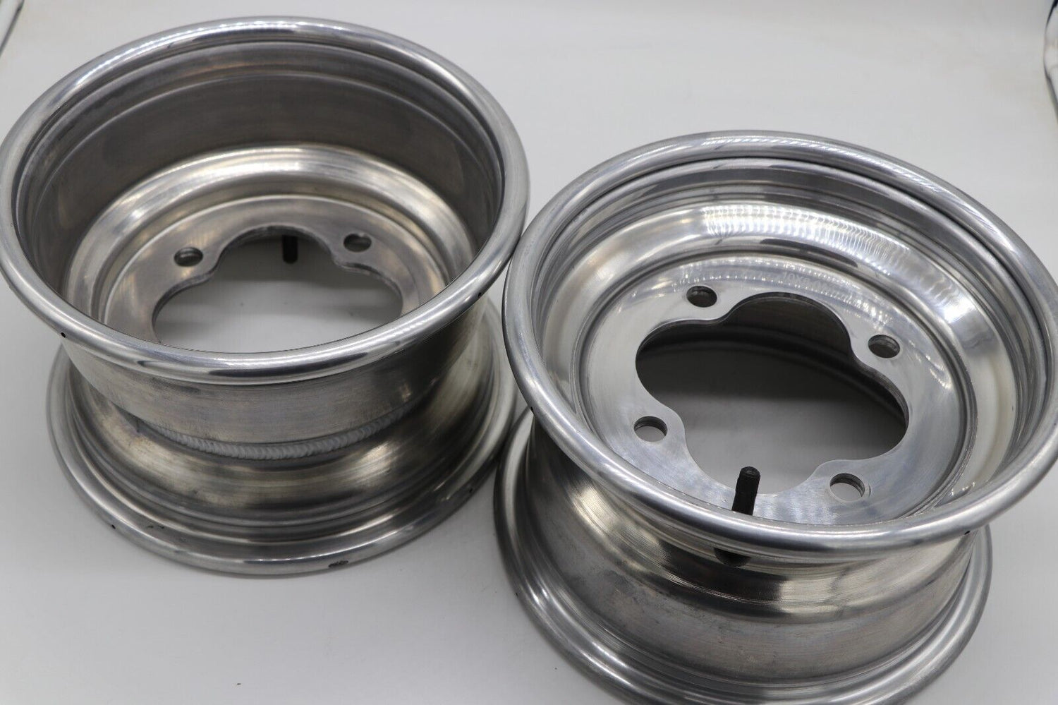 2 x 10" front aluminum wheels rims 4x144 HONDA 450r 400EX 300EX 250EX POLISHED 9
