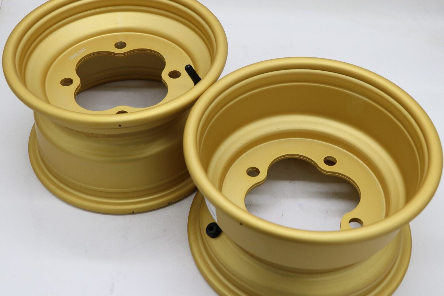 2 x 10" front aluminum wheels rims 4x144 HONDA 450r 400EX 300EX 250EX GOLD 3