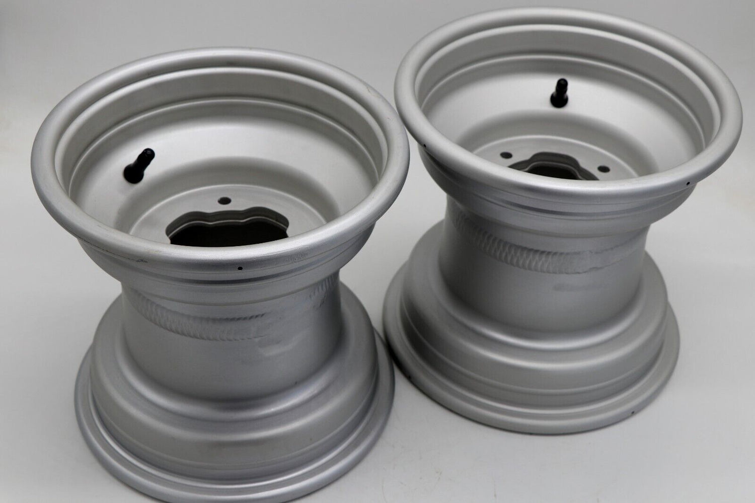 2 x 9" rear aluminum wheels rims 4x115 Yamaha Banshee Raptor 700 YFZ450r SILVER 1