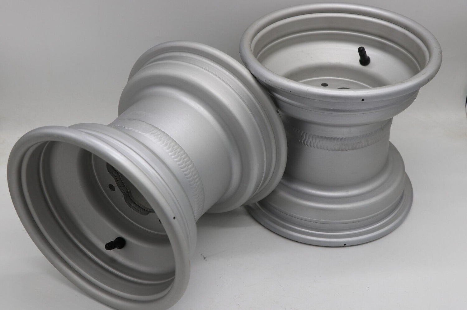 2 x 9" rear aluminum wheels rims 4x115 Yamaha Banshee Raptor 700 YFZ450r SILVER 4