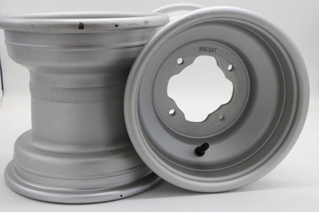 2 x 9" rear aluminum wheels rims 4x115 Yamaha Banshee Raptor 700 YFZ450r SILVER 10