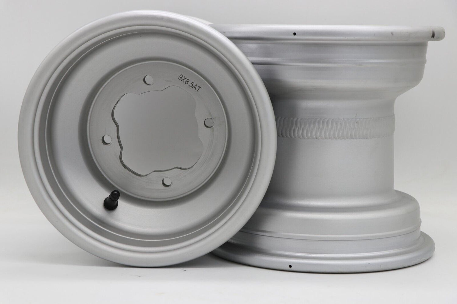 2 x 9" rear aluminum wheels rims 4x115 Yamaha Banshee Raptor 700 YFZ450r SILVER 11
