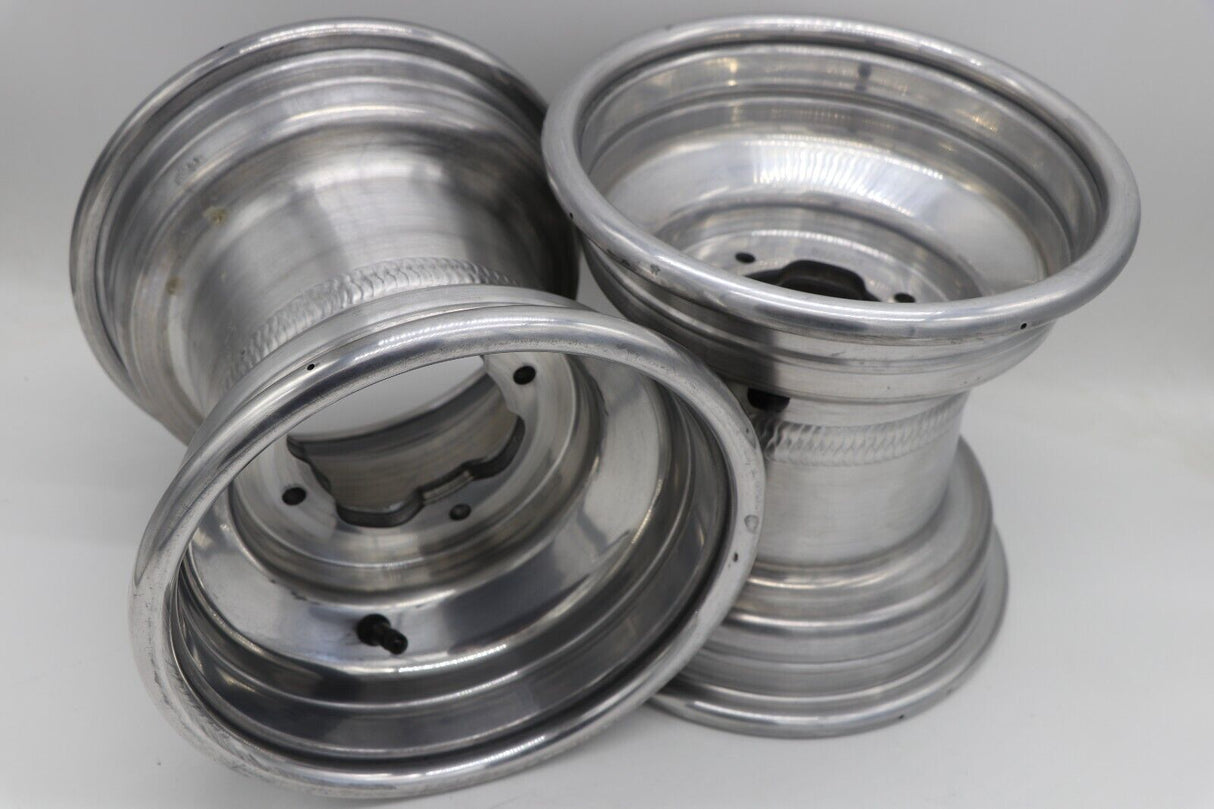 9" rear aluminum wheels rims 4x115 Yamaha Banshee Raptor 700 YFZ450r POLISHED 1