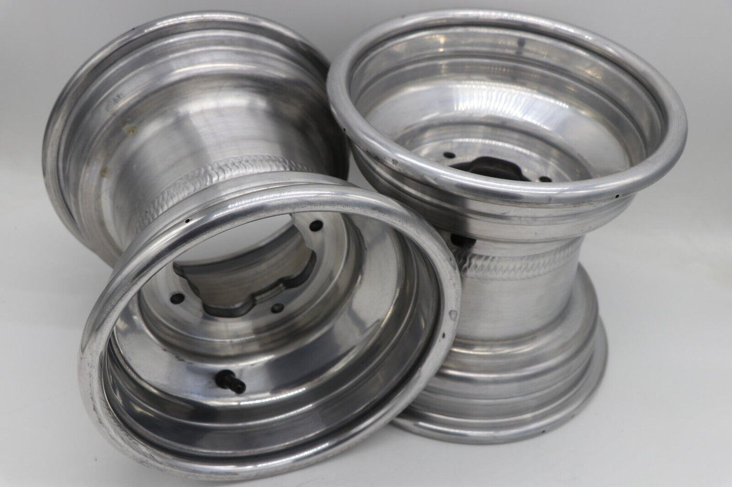 9" rear aluminum wheels rims 4x115 Yamaha Banshee Raptor 700 YFZ450r POLISHED 1