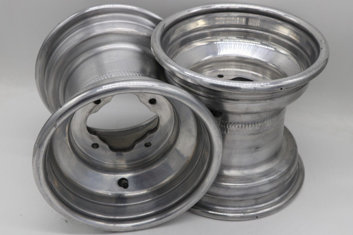 9" rear aluminum wheels rims 4x115 Yamaha Banshee Raptor 700 YFZ450r POLISHED 4