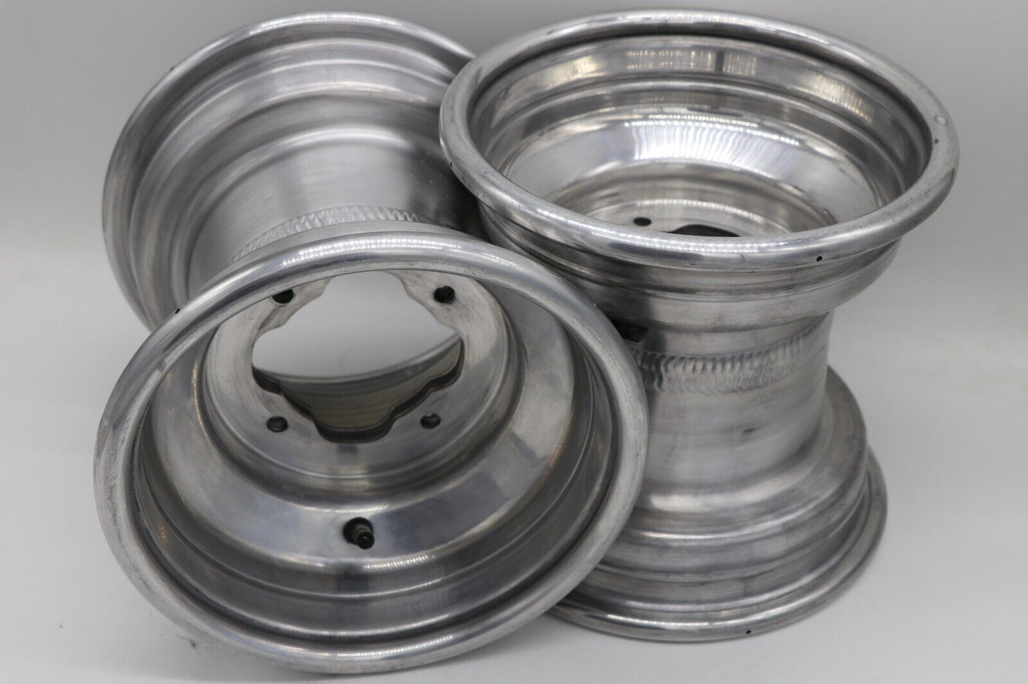 9" rear aluminum wheels rims 4x115 Yamaha Banshee Raptor 700 YFZ450r POLISHED 4