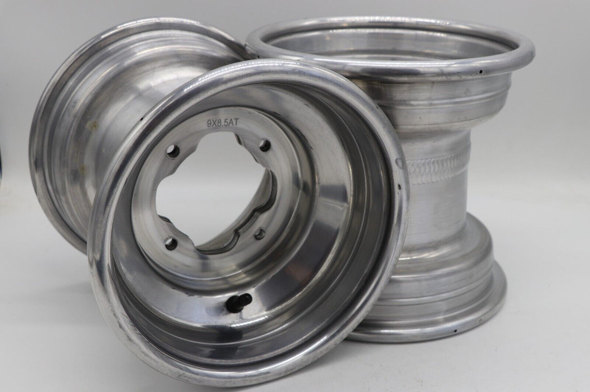 9" rear aluminum wheels rims 4x115 Yamaha Banshee Raptor 700 YFZ450r POLISHED 6