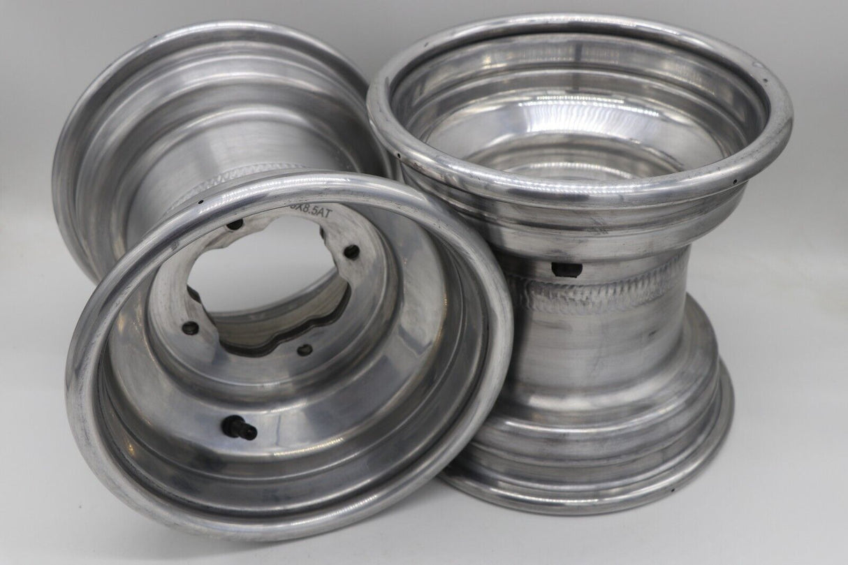 9" rear aluminum wheels rims 4x115 Yamaha Banshee Raptor 700 YFZ450r POLISHED 7