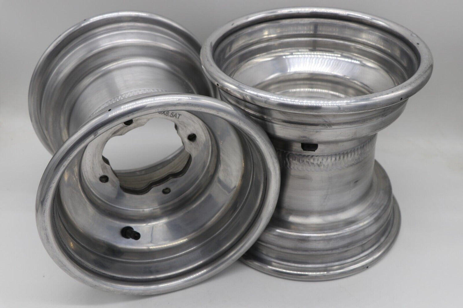 9" rear aluminum wheels rims 4x115 Yamaha Banshee Raptor 700 YFZ450r POLISHED 7