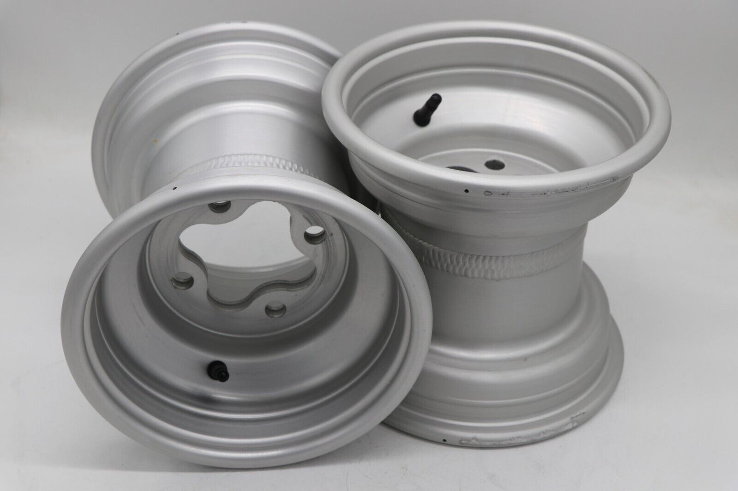 2 x 9" rear aluminum wheels rims 4x110 HONDA 450r 400EX 300EX TRX250r SILVER 1