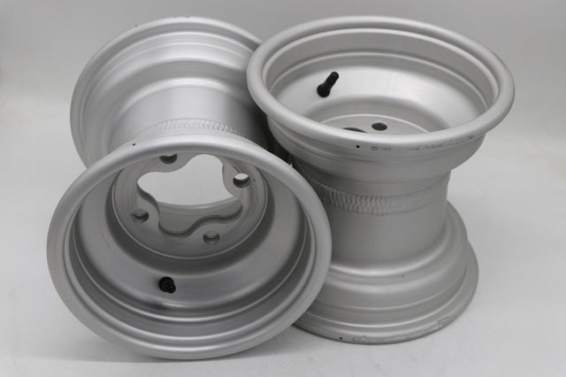 2 x 9" rear aluminum wheels rims 4x110 HONDA 450r 400EX 300EX TRX250r SILVER 1