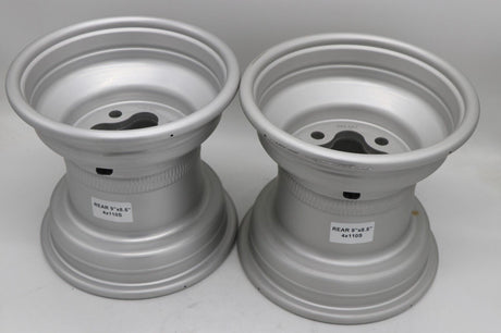 2 x 9" rear aluminum wheels rims 4x110 HONDA 450r 400EX 300EX TRX250r SILVER 3