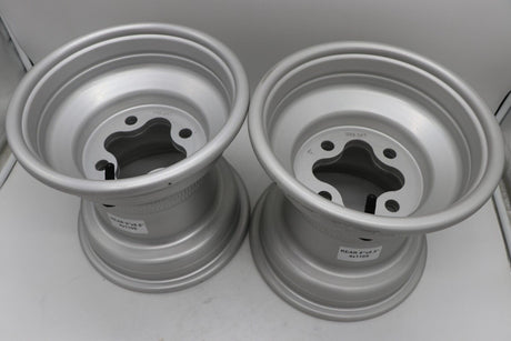 2 x 9" rear aluminum wheels rims 4x110 HONDA 450r 400EX 300EX TRX250r SILVER 4