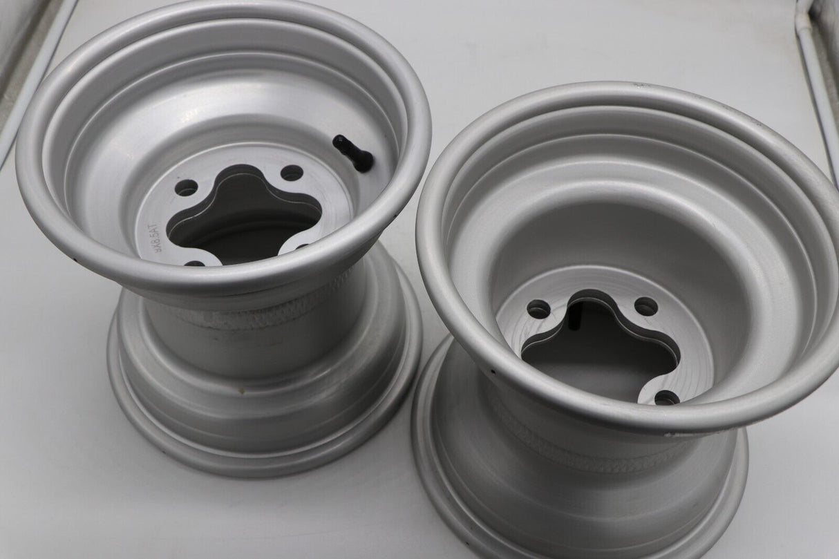 2 x 9" rear aluminum wheels rims 4x110 HONDA 450r 400EX 300EX TRX250r SILVER 8