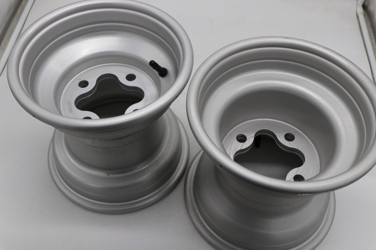 2 x 9" rear aluminum wheels rims 4x110 HONDA 450r 400EX 300EX TRX250r SILVER 8