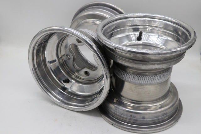 2 x 9" rear aluminum wheels rims 4x110 HONDA 450r 400EX 300EX TRX250r POLISHED 1