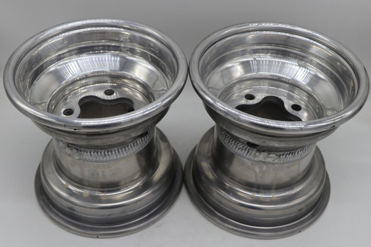 2 x 9" rear aluminum wheels rims 4x110 HONDA 450r 400EX 300EX TRX250r POLISHED 4