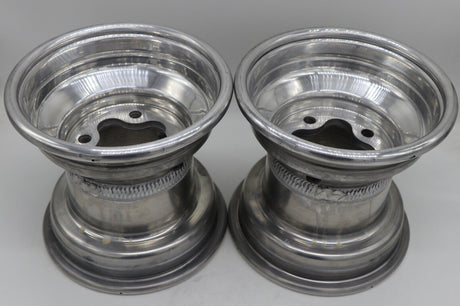 2 x 9" rear aluminum wheels rims 4x110 HONDA 450r 400EX 300EX TRX250r POLISHED 4