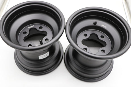 2 x 9" rear aluminum wheels rims 4x110 HONDA 450r 400EX 300EX TRX250r BLACK 2