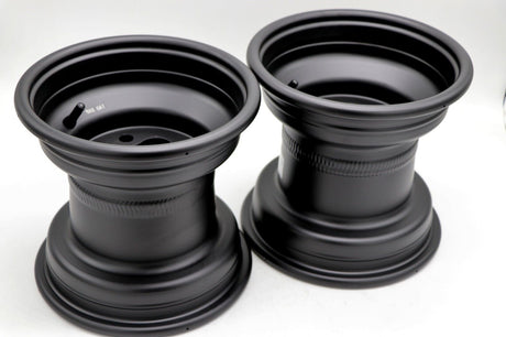 2 x 9" rear aluminum wheels rims 4x110 HONDA 450r 400EX 300EX TRX250r BLACK 3