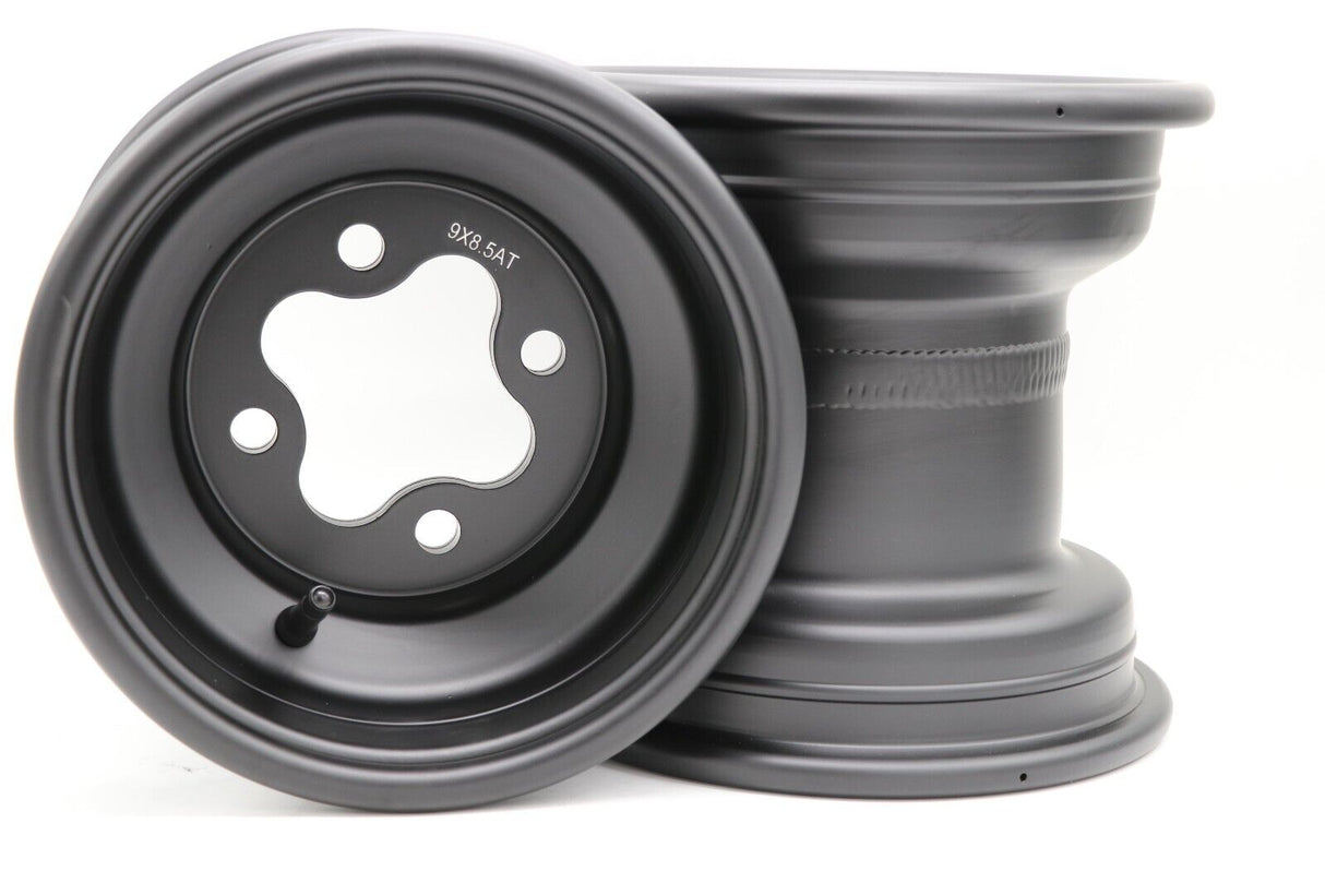2 x 9" rear aluminum wheels rims 4x110 HONDA 450r 400EX 300EX TRX250r BLACK 4