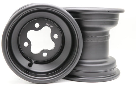 2 x 9" rear aluminum wheels rims 4x110 HONDA 450r 400EX 300EX TRX250r BLACK 4