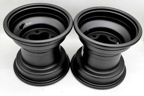 2 x 9" rear aluminum wheels rims 4x110 HONDA 450r 400EX 300EX TRX250r BLACK 5