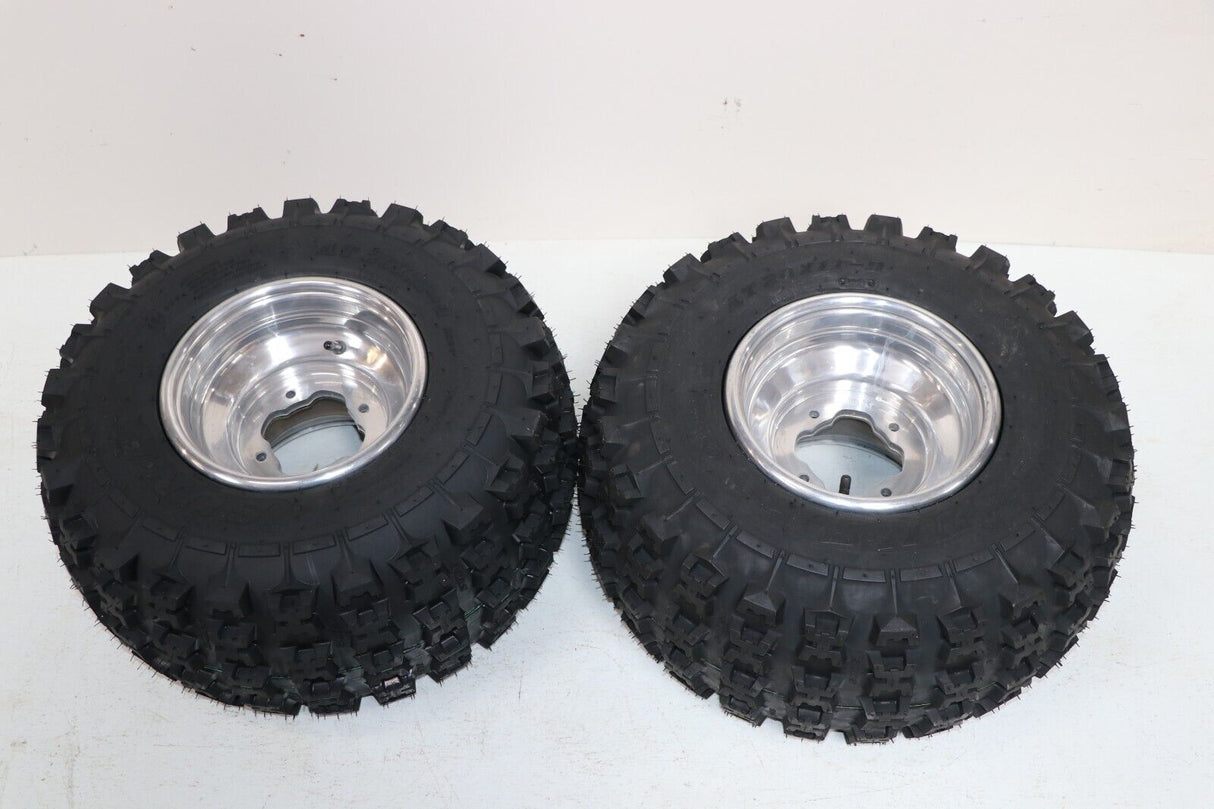 NEW 20x11x9 rear tires + wheels rims Yamaha Banshee Raptor YFZ450 POLISHED 2